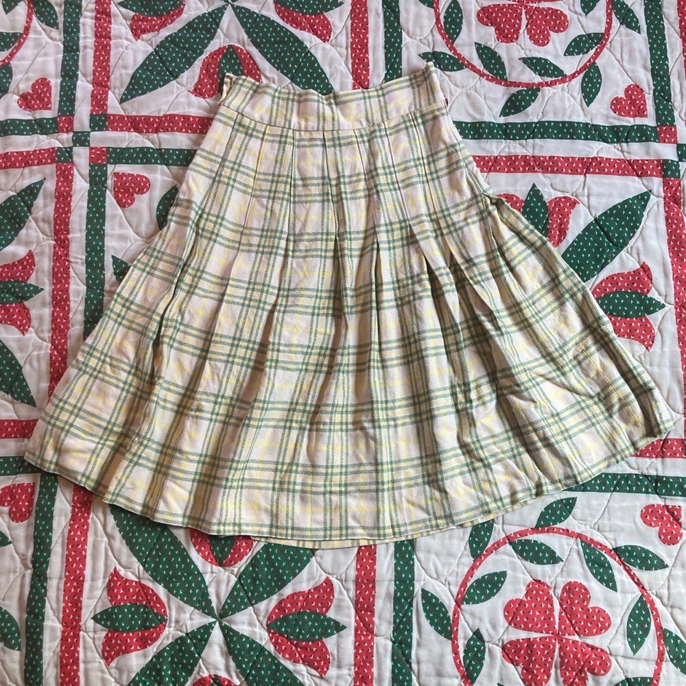 Vintag pleated plaid skirt